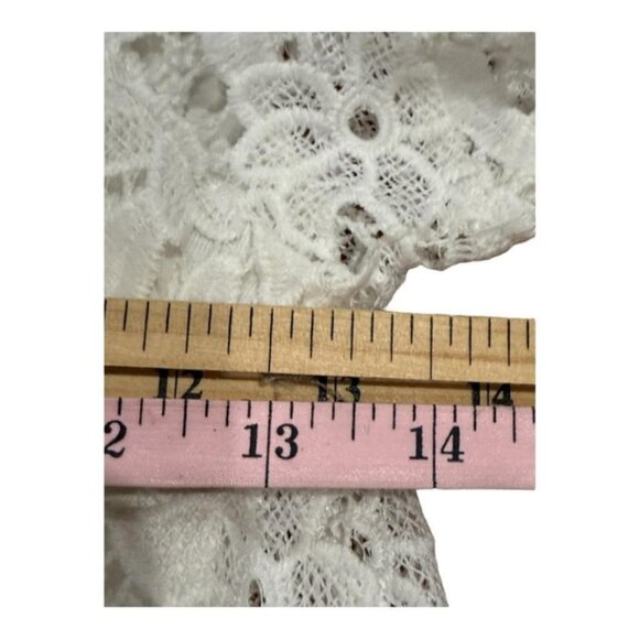 Mexx Kids Dress Girls 8 White Lace Floral Short Sleeve Lined Party Formal Youth - Picture 3 of 6